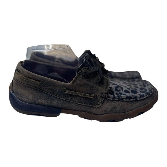 Twisted X Women’s Animal Print Leather Driving Moccasins - Picture 4 of 9